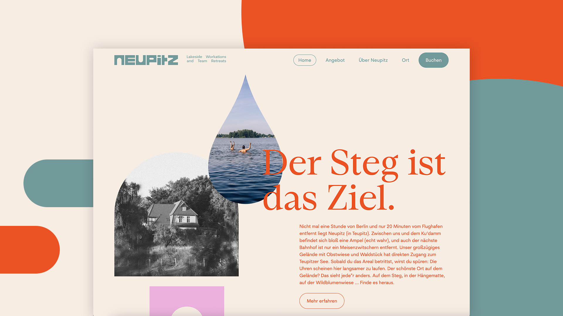 Colorful screen of the Neupitz website